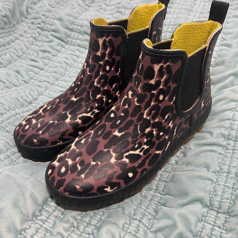 Sperry Leopard Print Ankle Boots